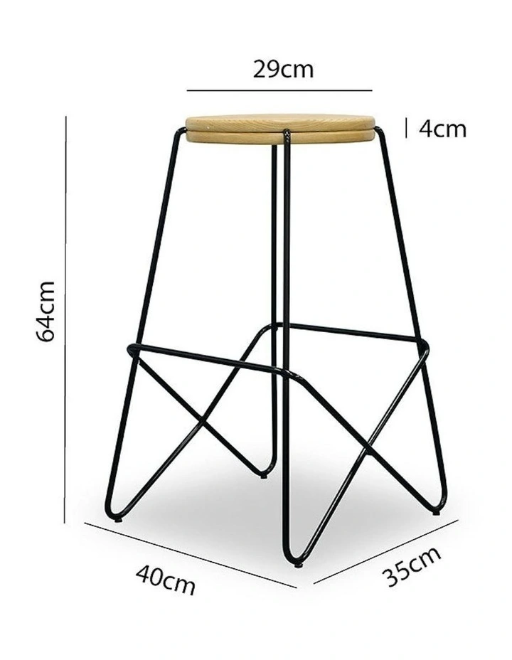 STARK Wooden Topped  Counter Stool image 7