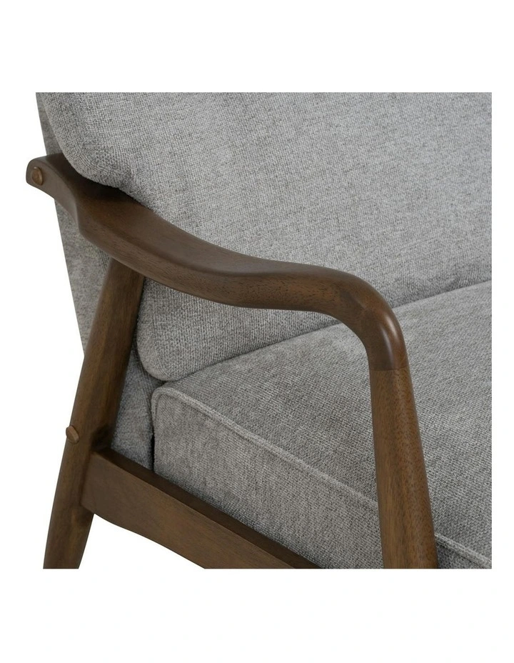 FIGARO 2 Seater Sofa Walnut & Steel image 7
