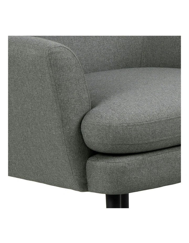 KENDRA Lounge Chair with Footstool - Grey image 5
