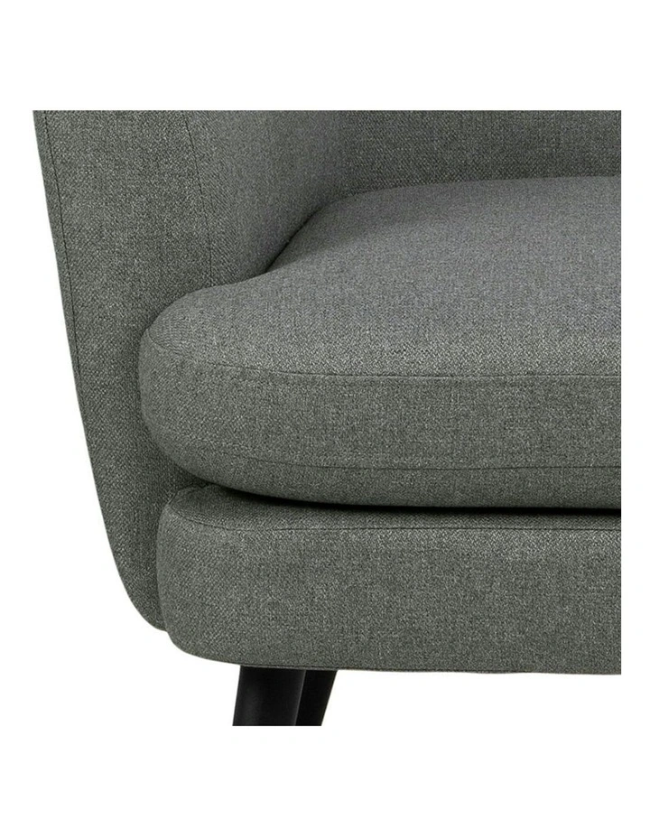 KENDRA Lounge Chair with Footstool - Grey image 6