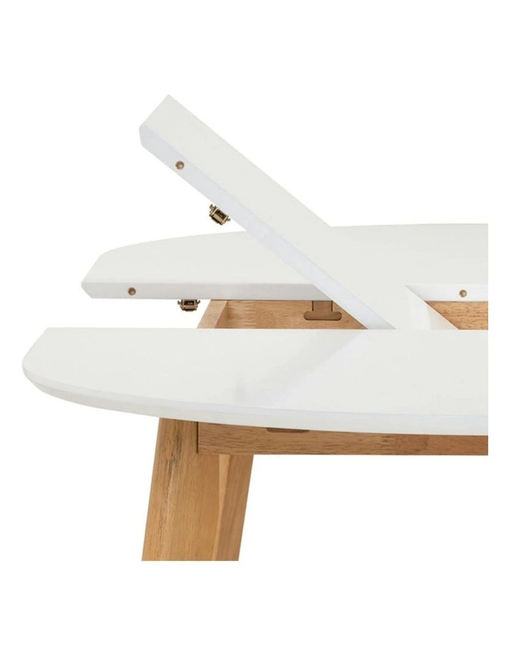 WERNER Extendable Dining Table 150-195cm  - Natural & White image 3