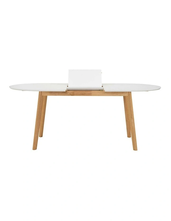 WERNER Extendable Dining Table 150-195cm  - Natural & White image 7