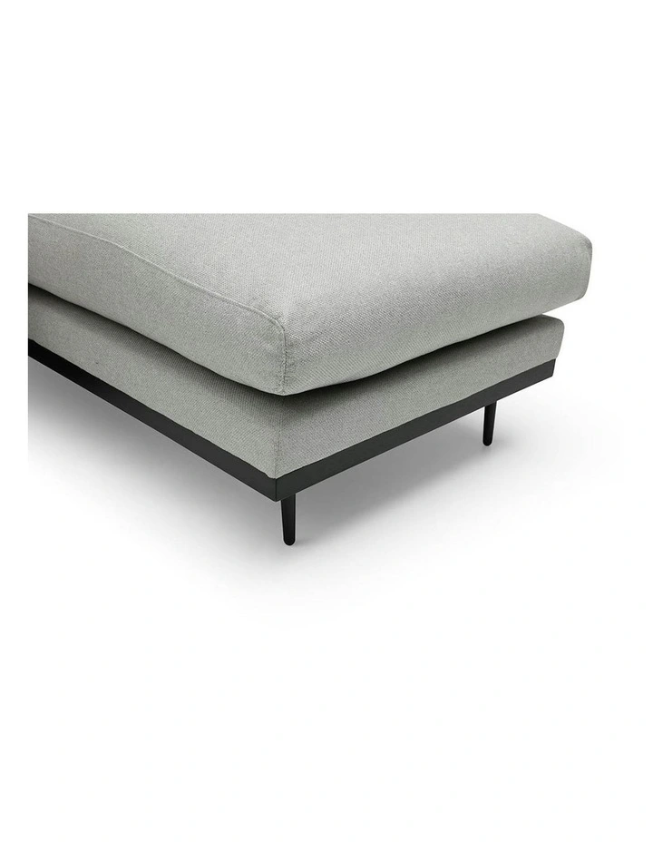 HAVANA 3 Seater Sofa with Right Chaise - Light Grey & Black image 5
