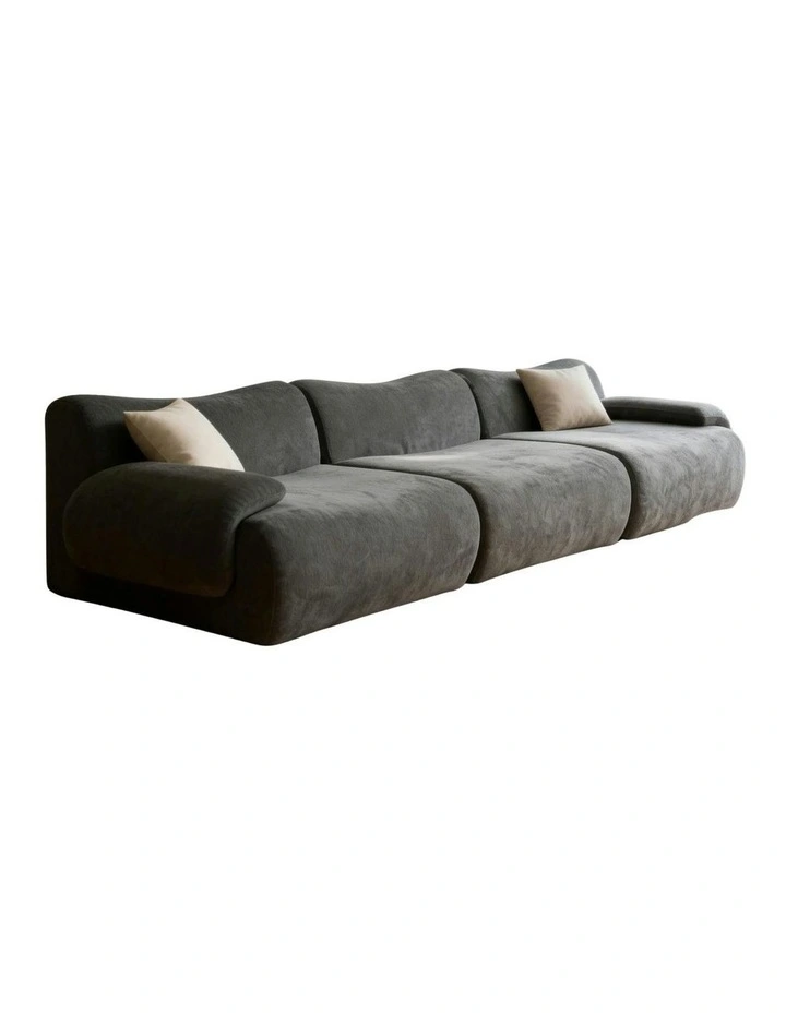 ZAHRA Three Seater Compressed Sofa - Charcoal image 1