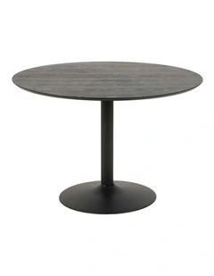 TITAN Round Dining Table 110cm - Black