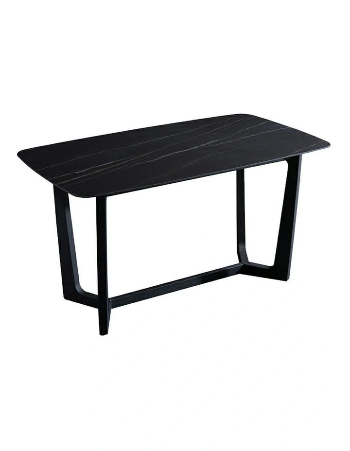 YARELI Sintered Stone Dining Table - 180cm - Black image 5