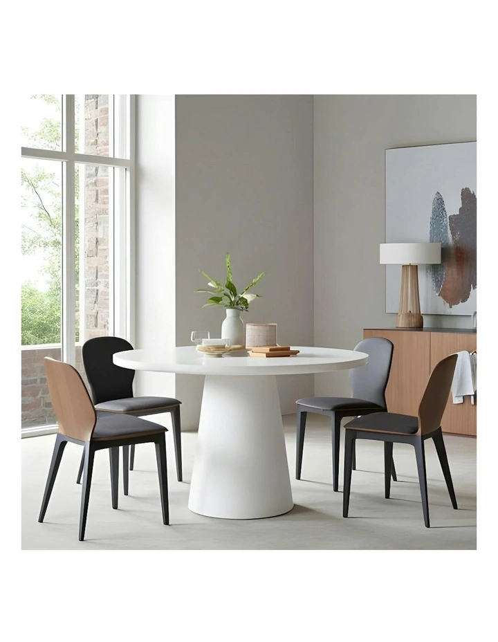 ROCCO Indoor & Outdoor Dining Table 80cm - White Concrete image 5