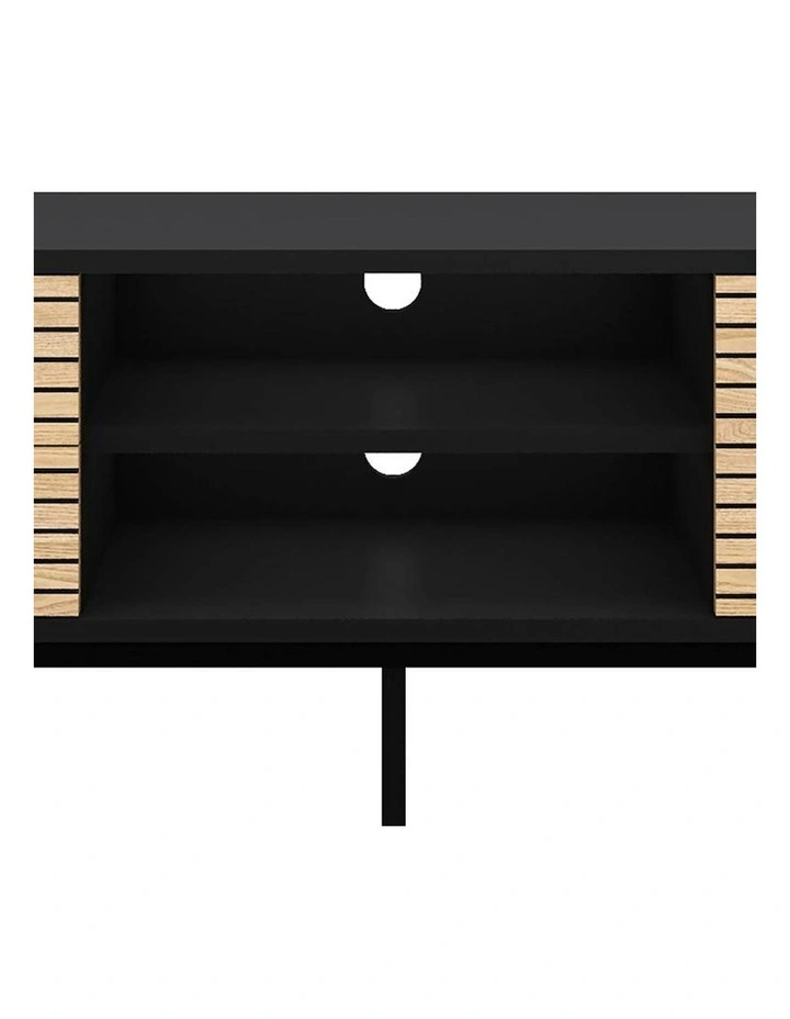 ODENCE Entertainment TV Unit - 150cm - Natural & Black image 4