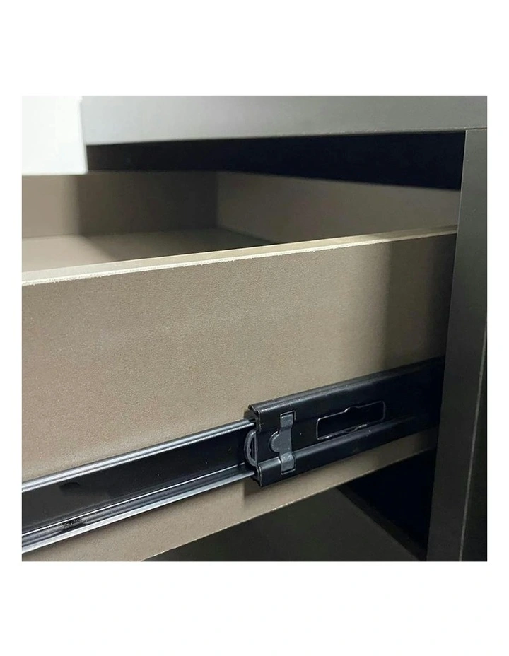 Carter Executive Office Desk Left Return - 180cm - Coffee & Grey image 3
