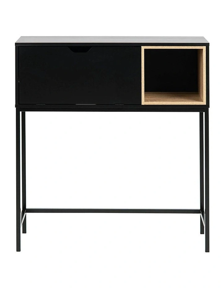 BATLEY Study Desk Console 91.5cm - Black & Natural image 7