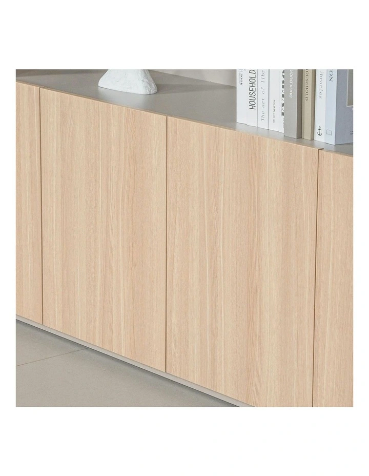 ORBAN 200cm Credenza Display Unit  Oak - 110cm High image 7