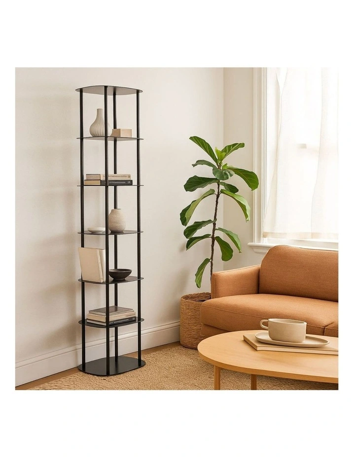 LOREEN Display Shelving Unit 50cm - Black image 4