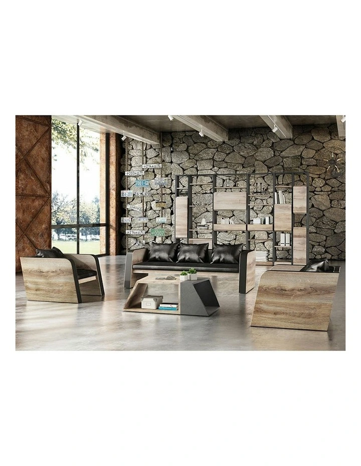 FRANCO Coffee Table 140 cm - Warm Oak & Black image 6
