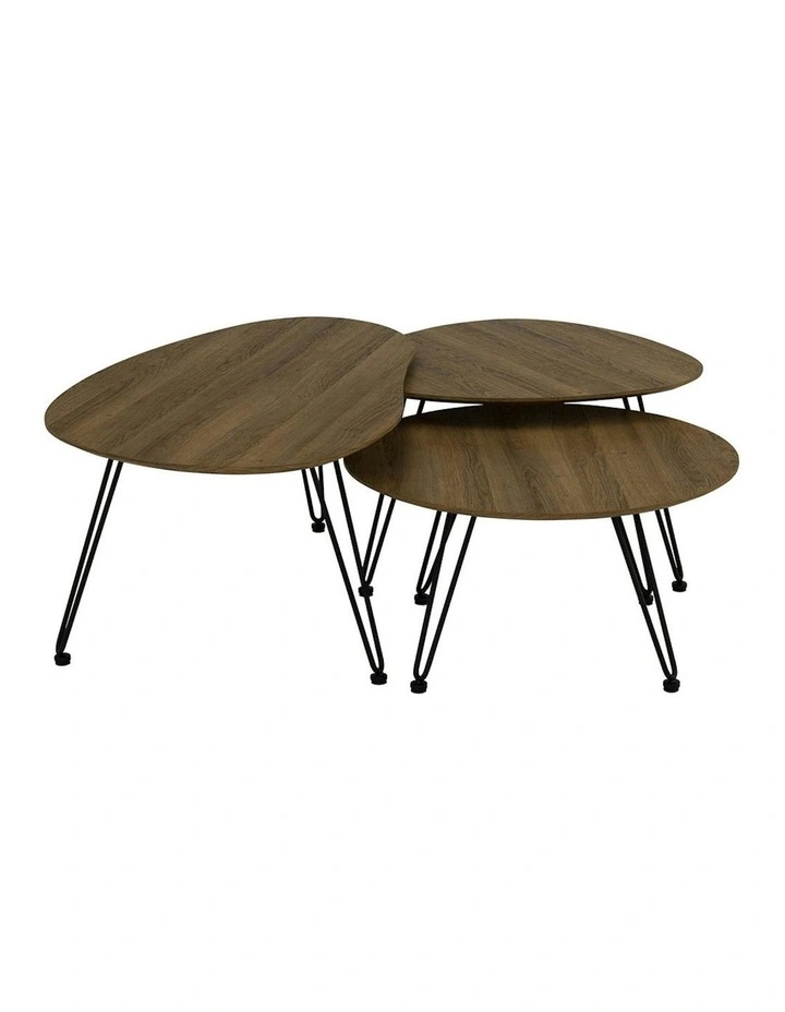 CORWIN Round Coffee Table 70cm - Walnut image 4