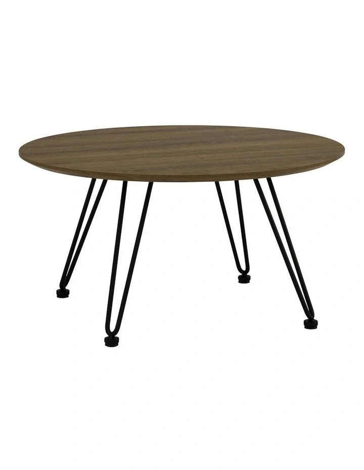 CORWIN Round Coffee Table 70cm - Walnut image 6