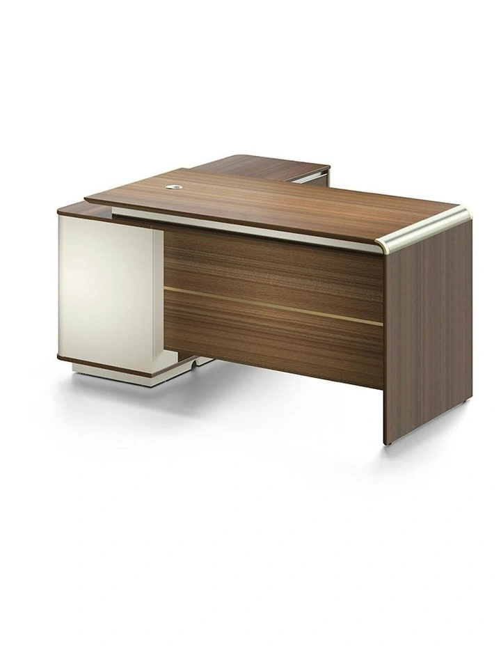 ANDERSON Executive Desk 1.6M Reversible - Hazelnut & Beige image 2