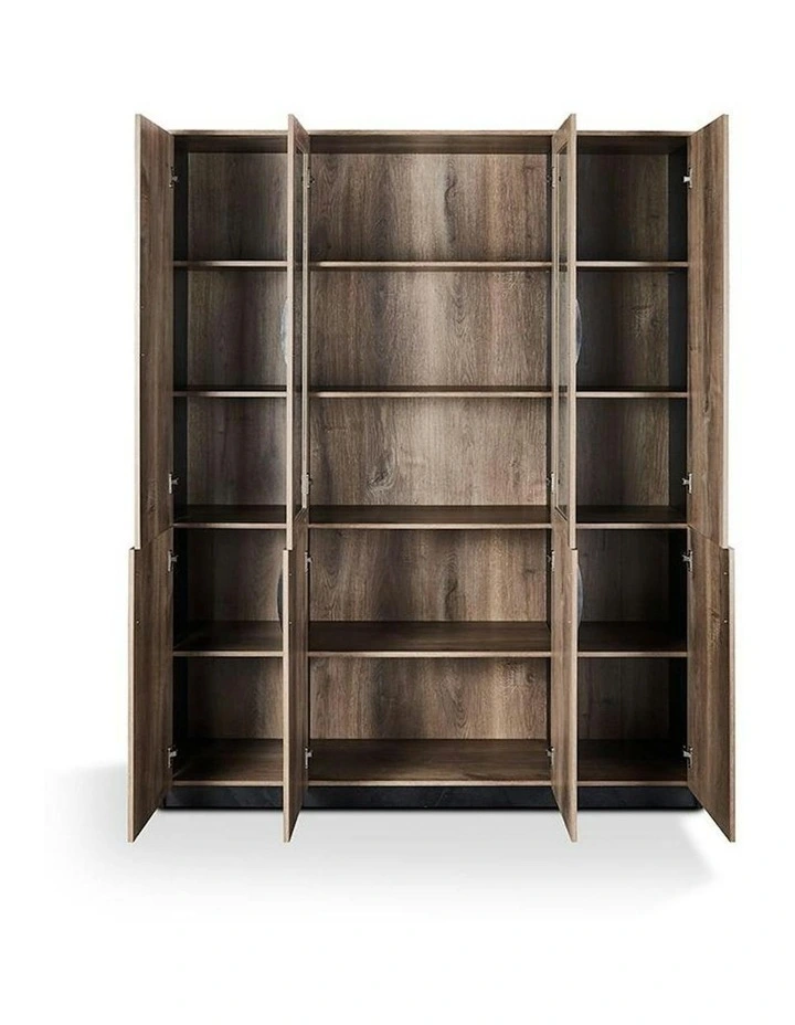 REGGIE Display Unit 160cm - Warm Oak & Black image 2