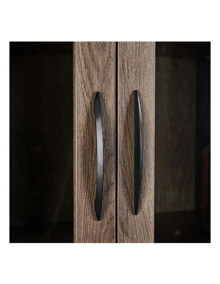 REGGIE Display Unit 160cm - Warm Oak & Black image 3