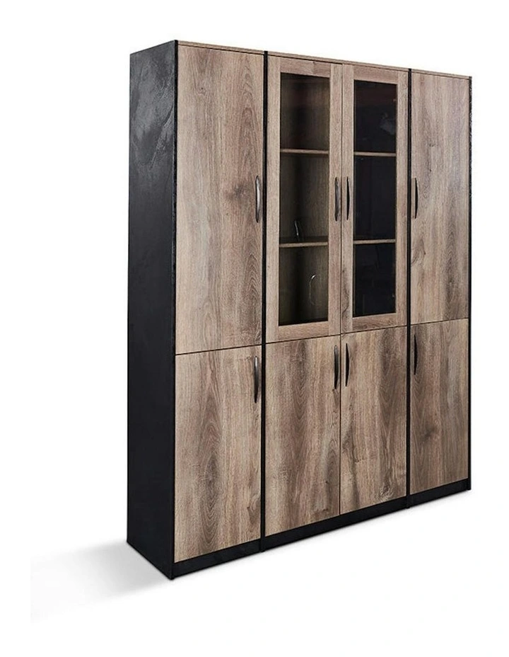 REGGIE Display Unit 160cm - Warm Oak & Black image 5