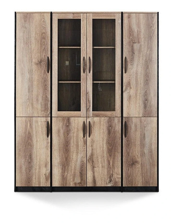 REGGIE Display Unit 160cm - Warm Oak & Black image 7