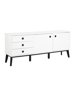 SABINE Sideboard Buffet 180cm - White/Black