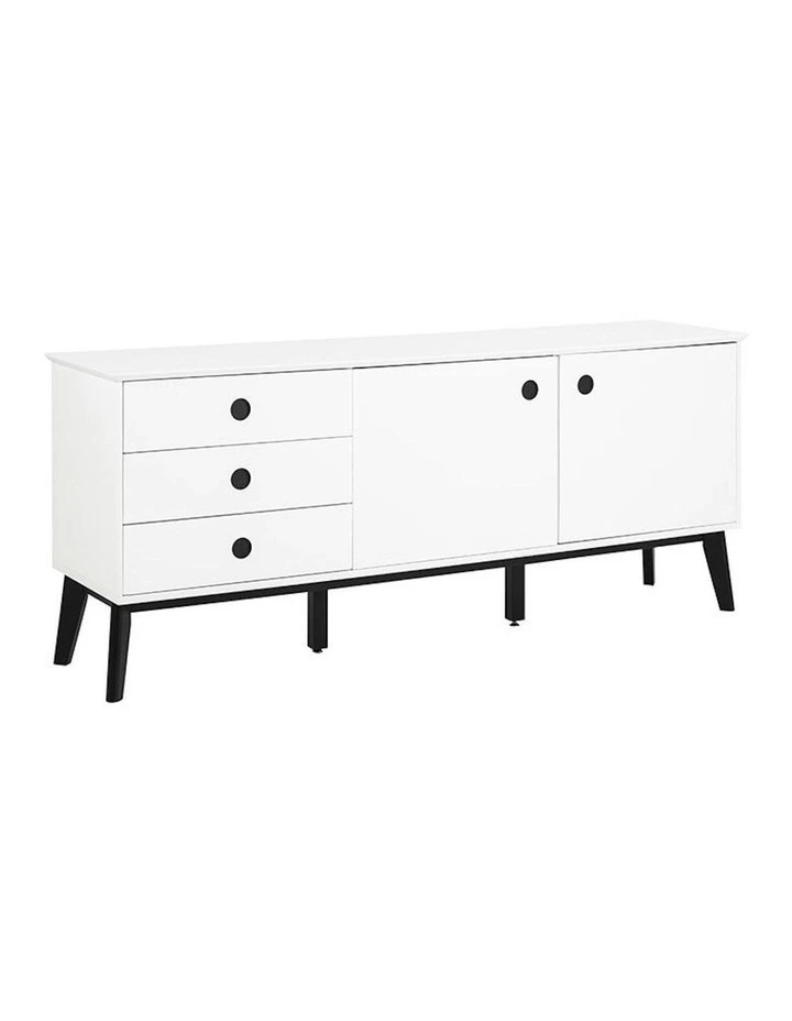 SABINE Sideboard Buffet 180cm - White/Black image 1