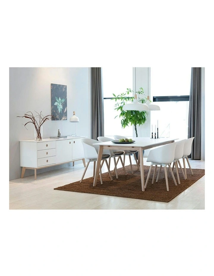 SABINE Sideboard Buffet 180cm - White/Black image 6