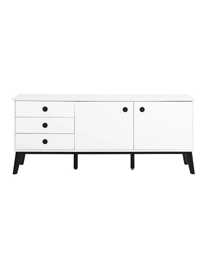 SABINE Sideboard Buffet 180cm - White/Black image 7