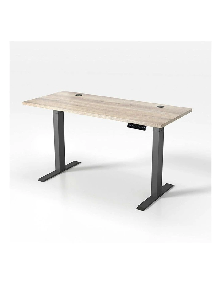 ALVIS Standing Desk with Lift 1.5M - Warm Oak & Black image 5