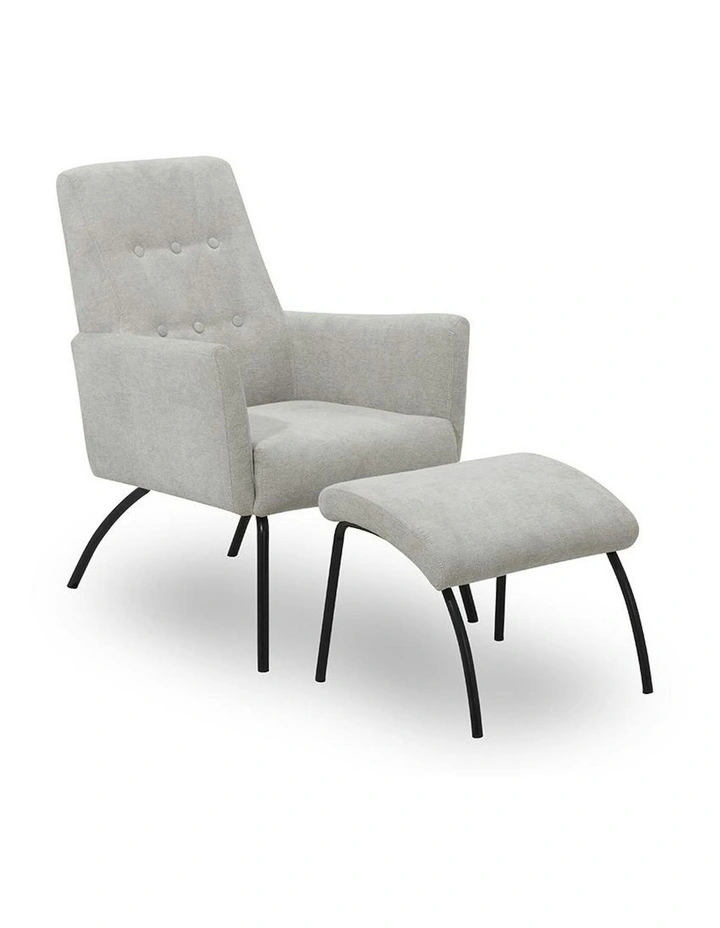 FOXTON Leisure Chair with Ottoman - Grey image 1