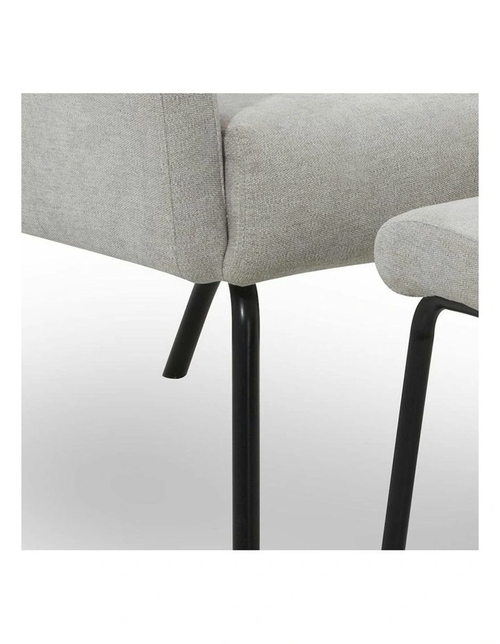FOXTON Leisure Chair with Ottoman - Grey image 3