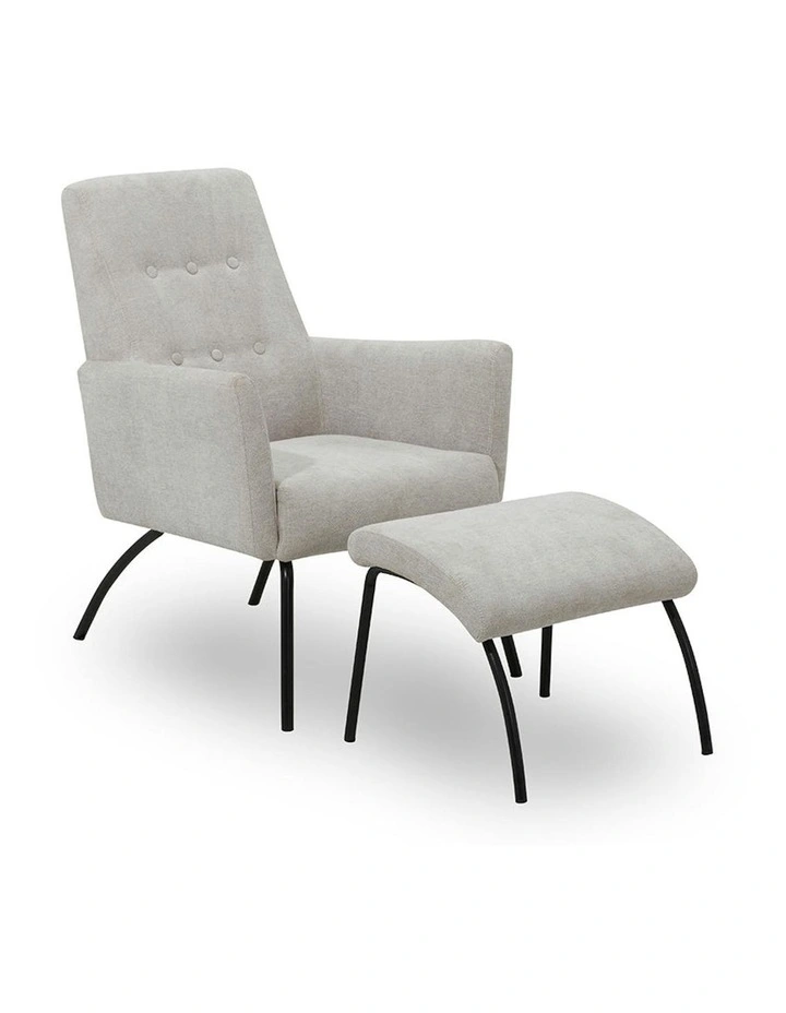 FOXTON Leisure Chair with Ottoman - Grey image 5