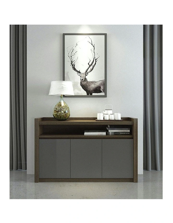 CARTER Credenza/ Sideboard 1.3M - Coffee & Grey image 5