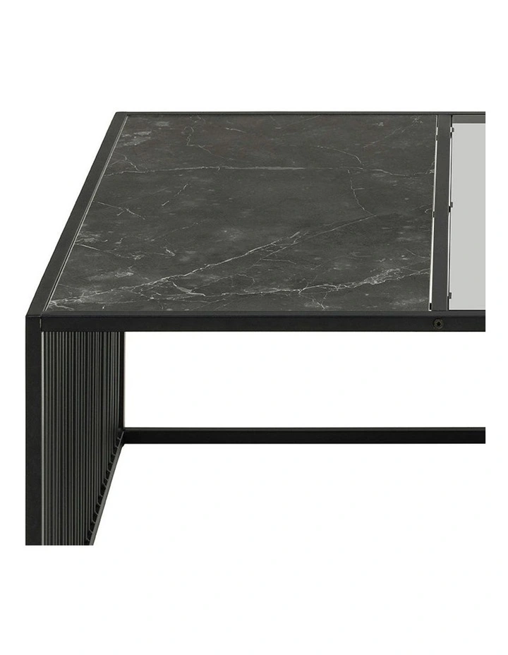 STRINGTON Square Coffee Table 80cm - Black Marble Effect image 6
