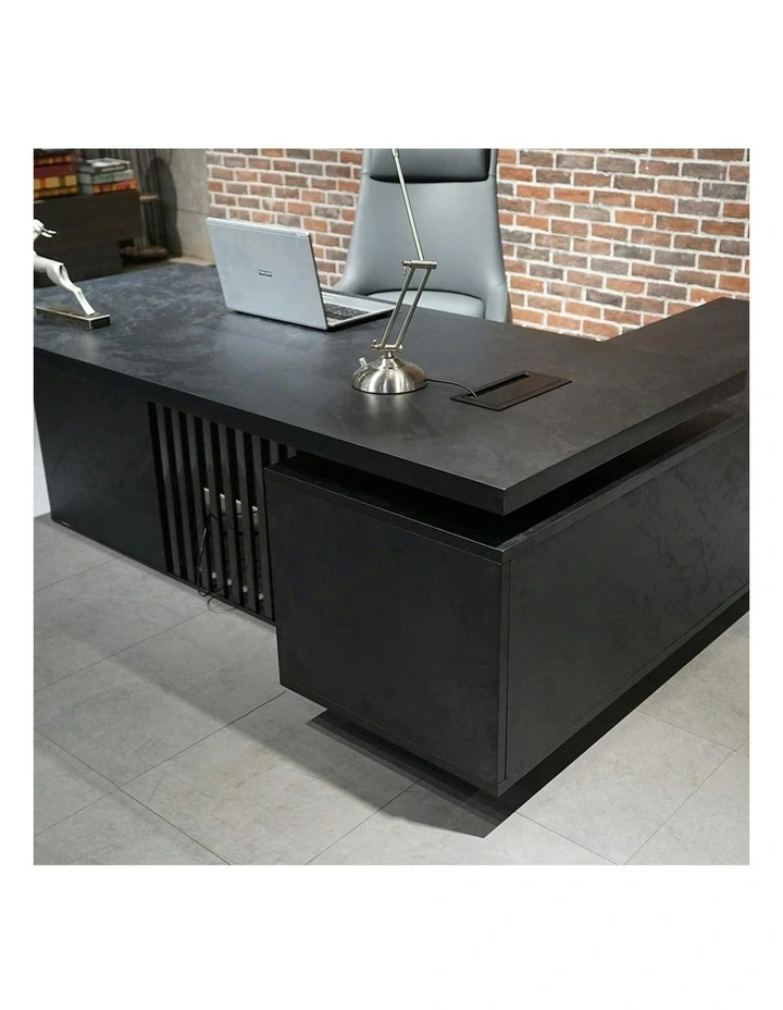 DAXTON Executive Desk with Left Return with Lift 200cm - Black image 7