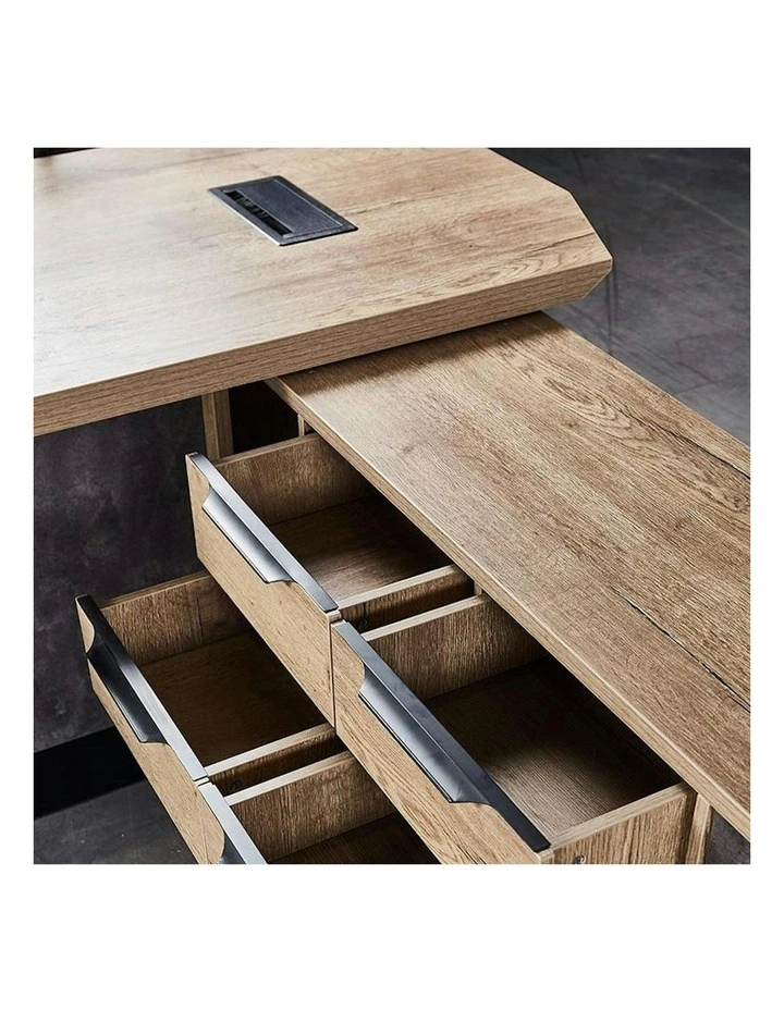 MAGNUS Executive Office Desk with Left Return 2.4M - Tobacco image 4