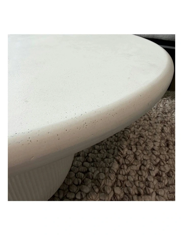 ROCCO Indoor & Outdoor Coffee Table 89.5cm - White Concrete image 3