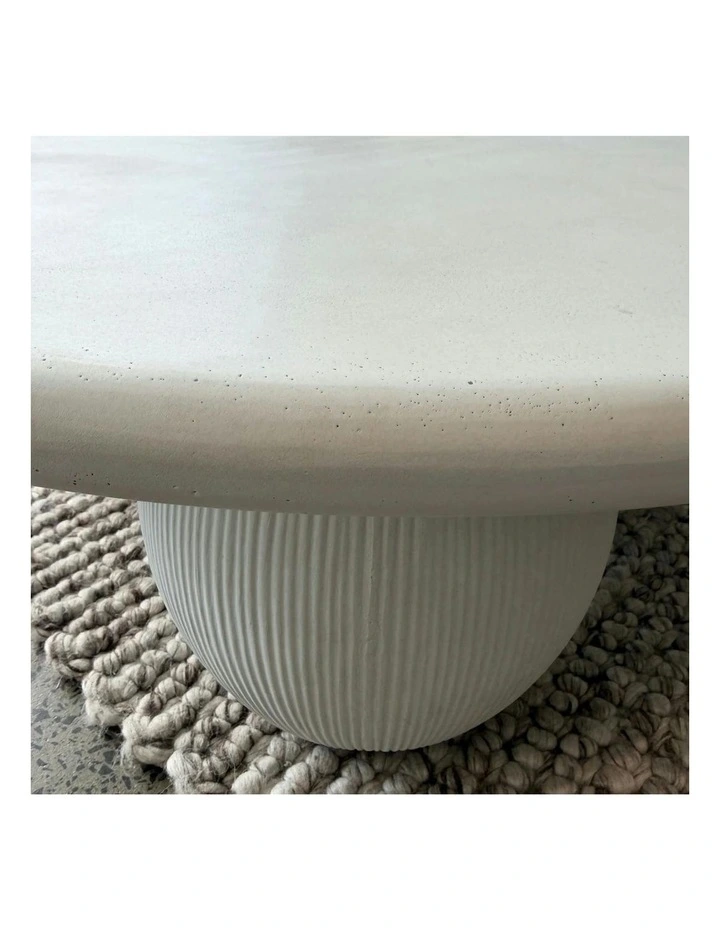 ROCCO Indoor & Outdoor Coffee Table 89.5cm - White Concrete image 4