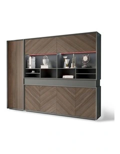 ARMANDO Display Unit 2.6M - Hazelnut & Grey