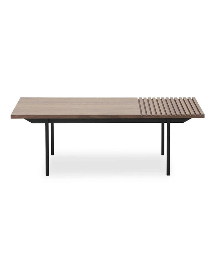 TOZZI Rectangular Coffee Table 120cm - Walnut & Black image 2