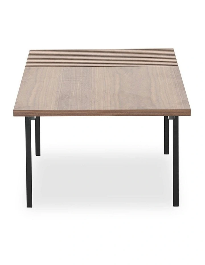 TOZZI Rectangular Coffee Table 120cm - Walnut & Black image 3