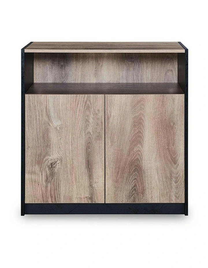 ARTO Credenza Cabinet 80cm - Warm Oak & Black image 3
