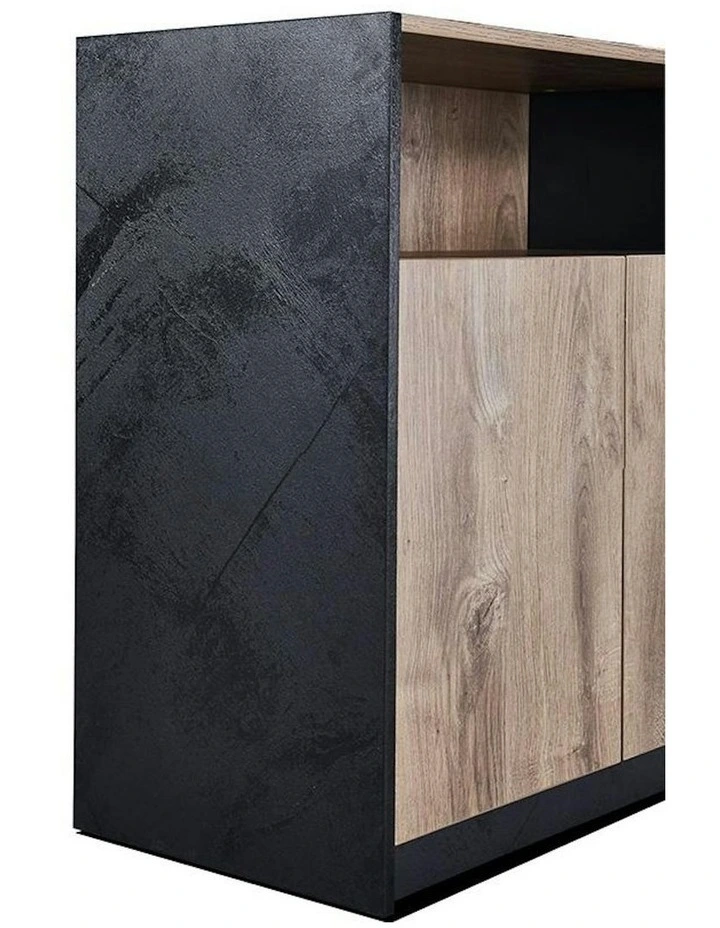 ARTO Credenza Cabinet 80cm - Warm Oak & Black image 6