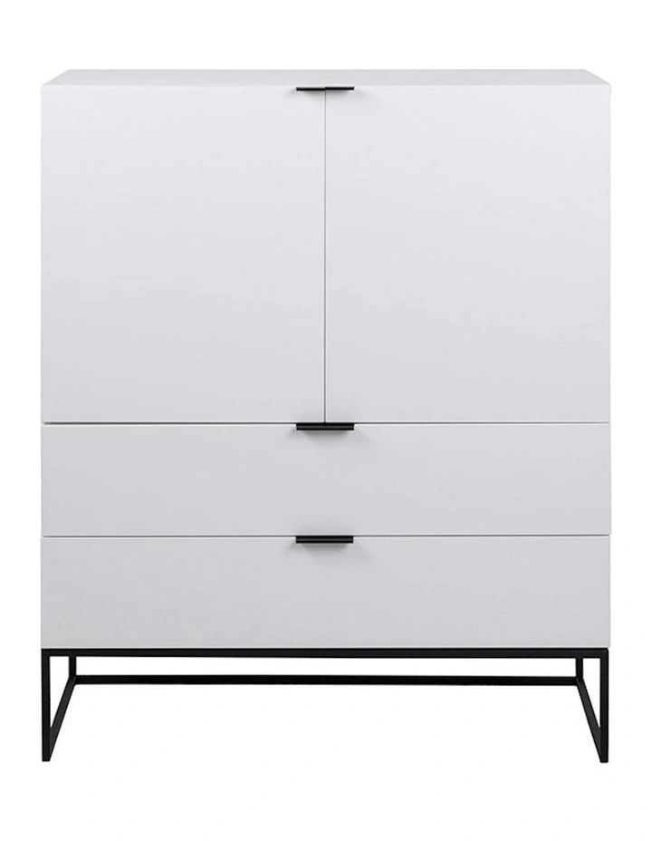SVANA Tall Sideboard 100cm - White image 4