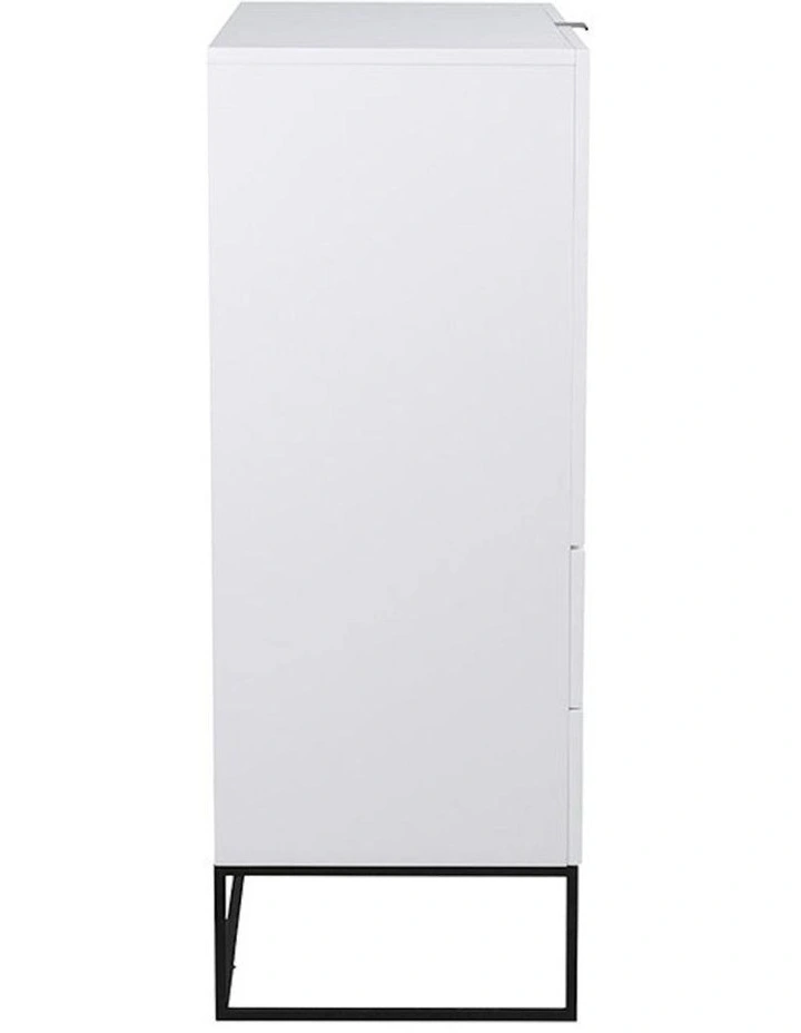 SVANA Tall Sideboard 100cm - White image 6