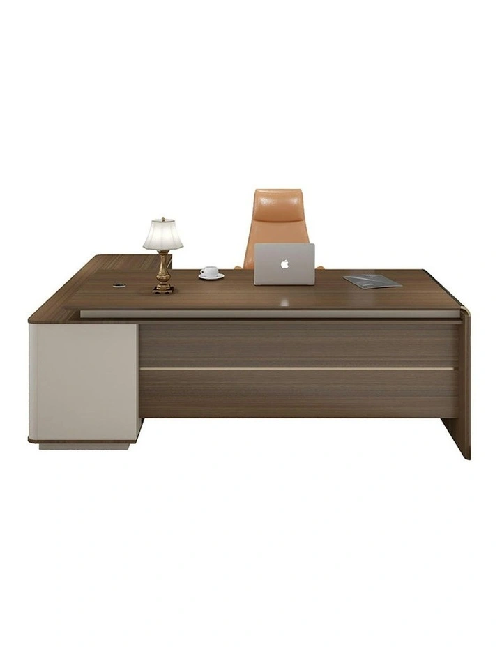 ANDERSON Executive Desk 2.0M Reversible - Hazelnut & Beige image 2