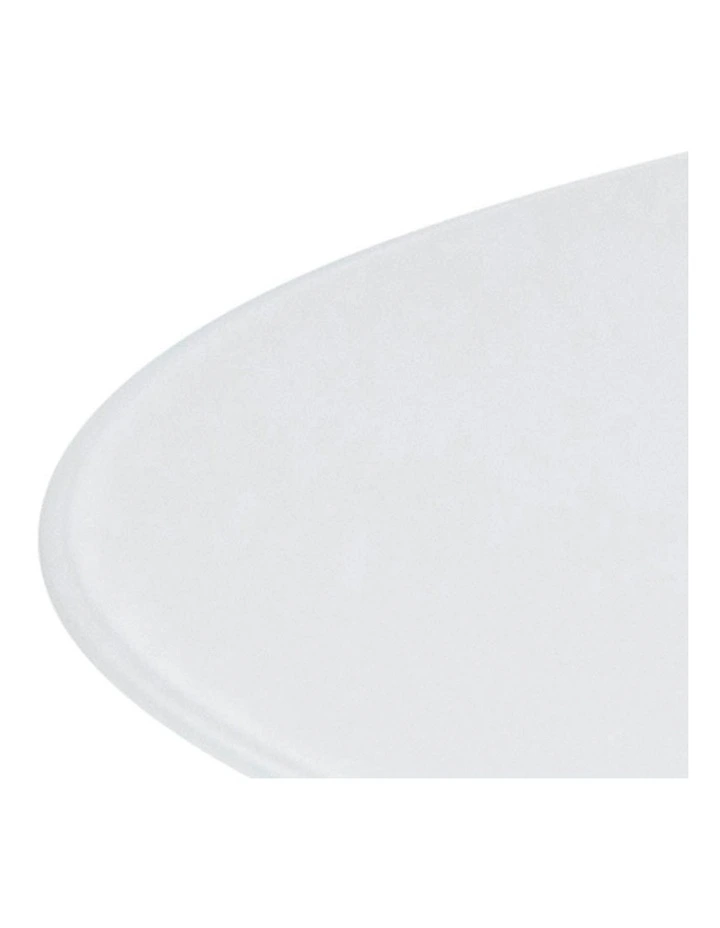CYRUS Glass Coffee Table 80cm - White & Black image 5