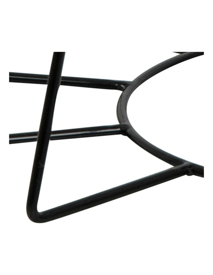 CYRUS Glass Coffee Table 80cm - White & Black image 6