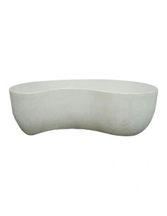 ROCCO Indoor & Outdoor Coffee Table 123cm - White Concrete