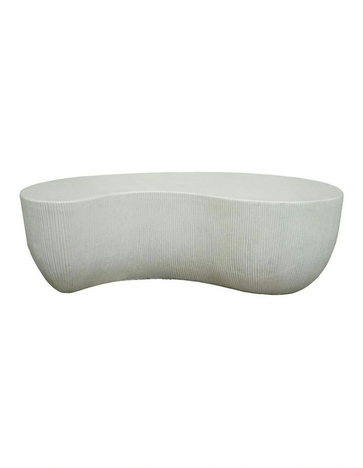 ROCCO Indoor & Outdoor Coffee Table 123cm - White Concrete image 1